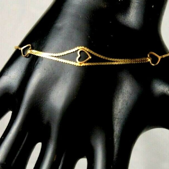 Jewelry - 14k yellow gold Heart bracelet. 6.5"SOLD Jewelry - 14k yellow gold Heart bracelet. 6.5"SOLD